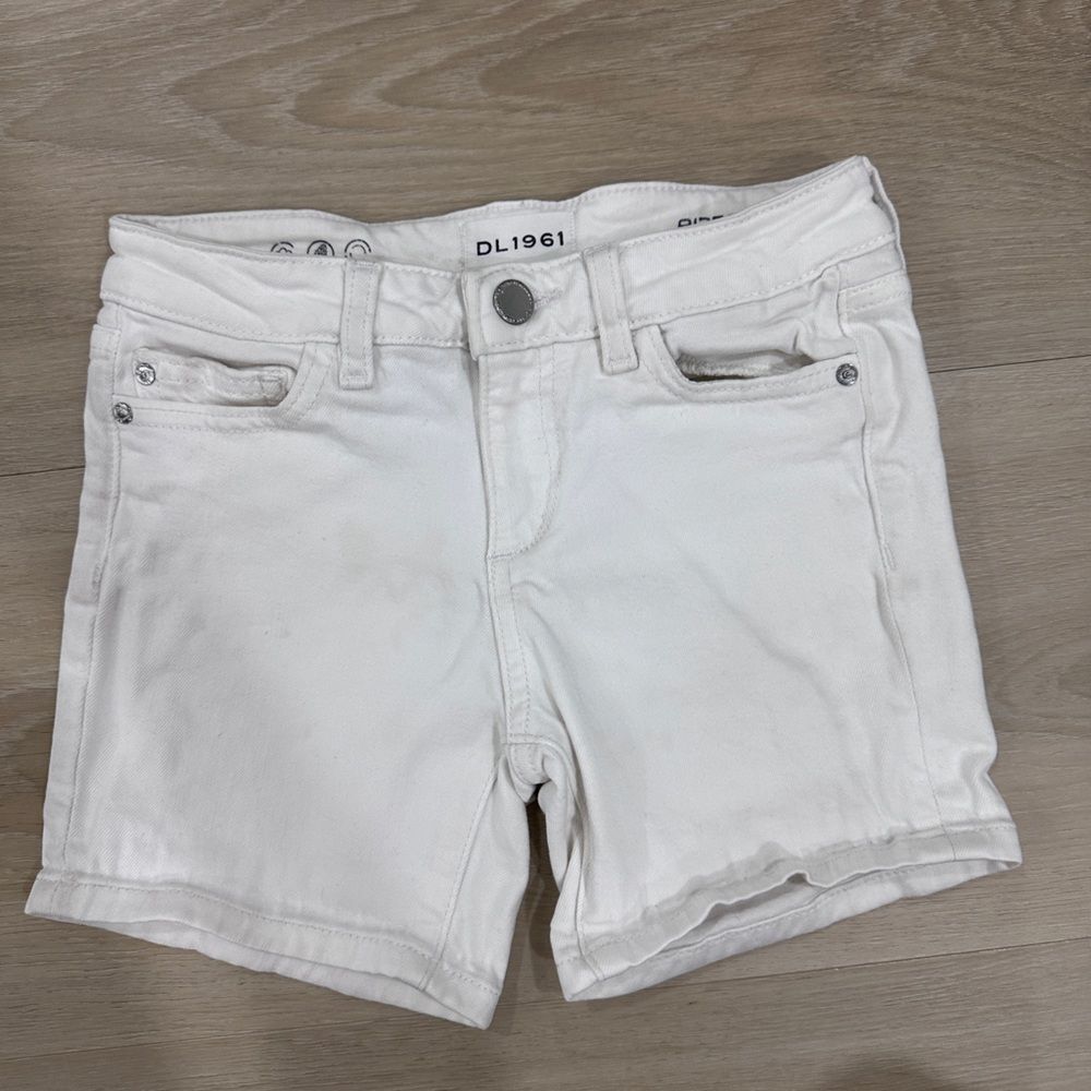 DL1961 Girls White Denim Shorts, Size 10